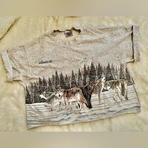Vintage Minnesota souvenir crop tee🐺